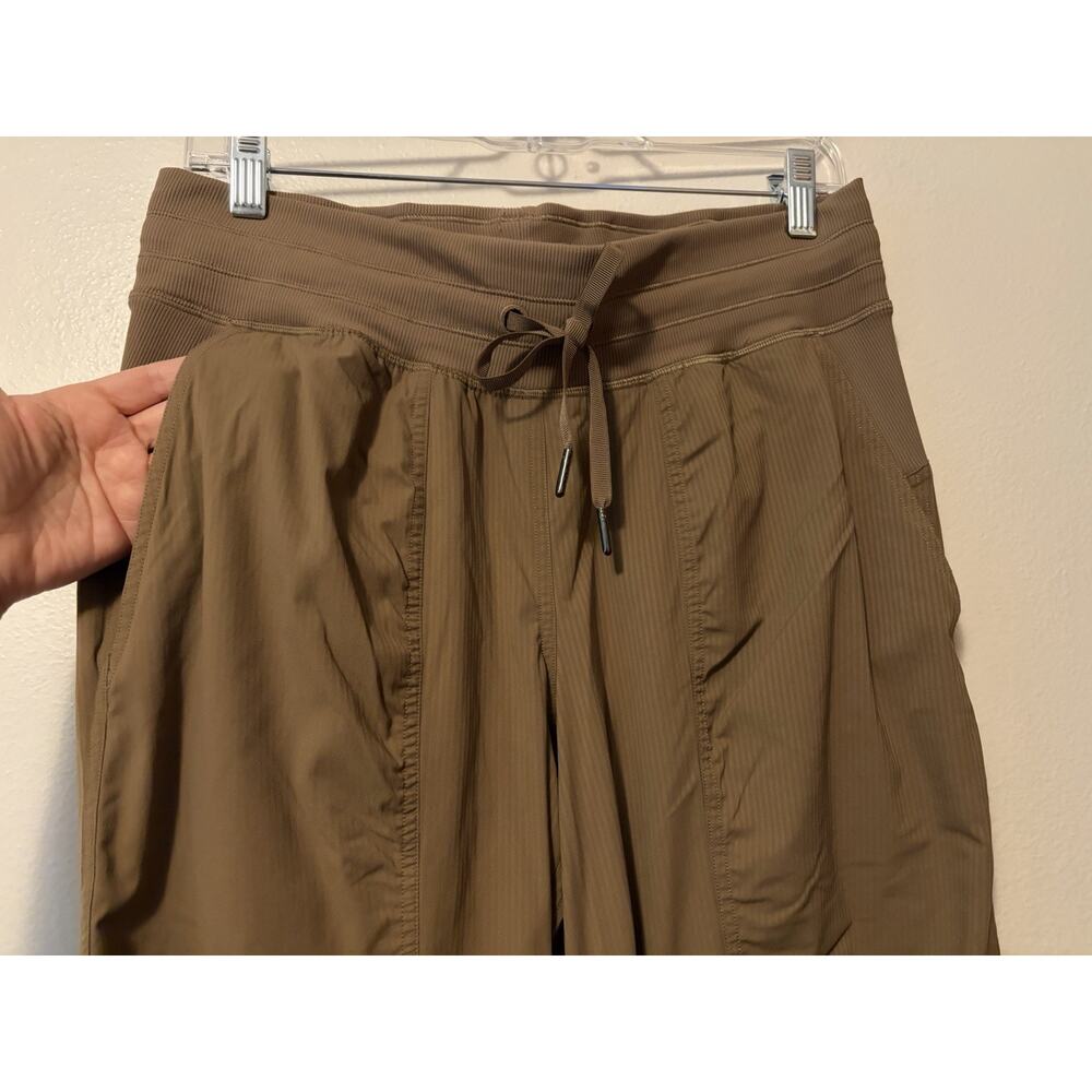 Lululemon Dance Studio Joggers Size 8 Tan Brown Full Length Mid Rise Pant Pocket - Picture 2 of 12